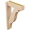 Ekena Millwork 5 1/2-in W x 18-in D x 30-in H Funston Block Rough Cedar Woodgrain TimberThane Outlooker, Primed Tan OUTUR055X18X30FST44RCPR - alternate 2